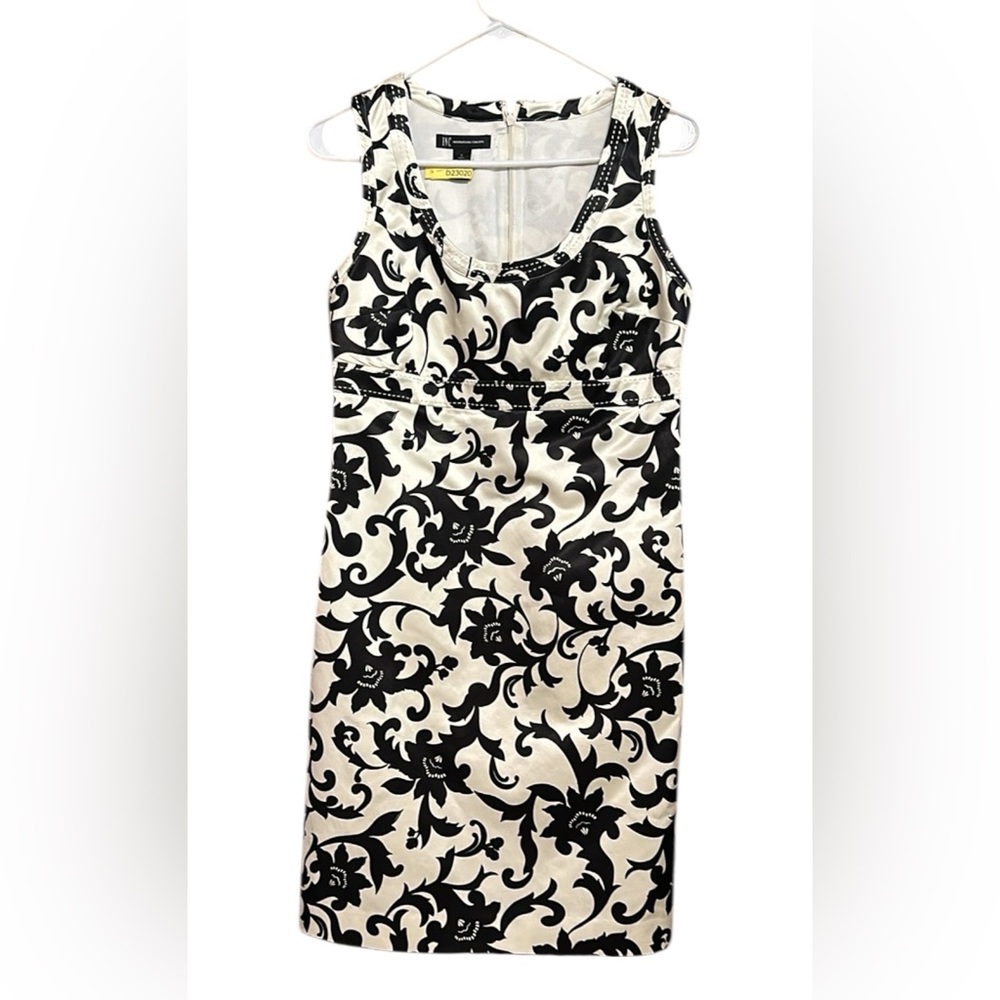INC International Concepts Black and White Floral Dress